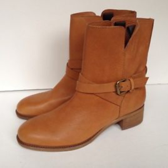 Jcrew Ryder Low Tan Leather Boots Size 8.5M - Picture 4 of 5